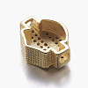 Brass Micro Pave Cubic Zirconia Beads ZIRC-A008-16G-2