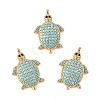 SHEGRACE Brass Synthetic Turquoise Pendants XGRQ5K843-840G-1