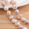 Natural Pearl Nuggets Beaded Necklace NJEW-P126-B-01C-01-2