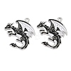 Alloy with Black Enamel Pendants AL-CBA2919-02P-09-1