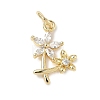 Brass Micro Pave Cubic Zirconia Charms ZIRC-I356-32G-1
