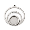 304 Stainless Steel Pendant Cabochon Settings STAS-Z201-03P-1