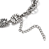 304 Stainless Steel Oval Link Chains Bracelets for Men & Women BJEW-D042-47P-6