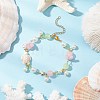 Synthetic Turquoise Beads Charm Bracelets BJEW-JB11849-02-1
