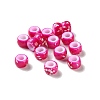 Spray Painted ABS Plastic European Beads KY-G033-01A-10-1