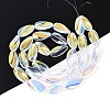 Electroplate Transparent Glass Beads Strands EGLA-N055-02B-2