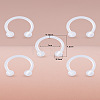 5Pcs Acrylic Round Ball Circular/Horseshoe Barbell Nose Rings WG9532E-09-1