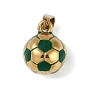 Trendy Necklace Findings 304 Stainless Steel FootBall/Soccer Ball Pendants STAS-L012-B01G-02-1