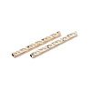 Rack Plating Brass Straight Tube Beads LS-KK-WH0061-03C-G-3