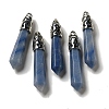 Dyed & Heated Natural Blue Aventurine Pointed Big Pendants G-Z055-01P-01-1