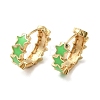 Star Real 18K Gold Plated Brass Hoop Earrings EJEW-L268-013G-05-1