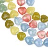 Gradient Color Cherry Quartz Glass & Natural Dyed White Jade & Lemon Jade & Green Aventurine Beads Strands G-B185-A15-5