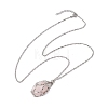 3Pcs 3 Sizes 304 Stainless Steel Singapore Chain Macrame Pouch Necklace Making NJEW-JN05070-01-3