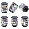 8Pcs Rubber Rhinestone Tire Valve Stem Caps FIND-GF0009-36B-7