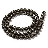 Natural Pyrite Beads Strands G-L031-6mm-01-2