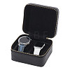 Imitation Leather Double Watch Storage Zipper Boxes CON-WH0089-227A-1