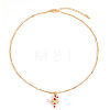 Christmas Zinc Alloy Enamel Pendant Necklaces FS-WG170EE-10-1