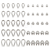 25Pcs 5 Styles 304 Stainless Steel Wire Rope Cable Clip Clamp STAS-PH0007-68-1