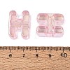 UV Plating Transparent Acrylic European Beads OACR-M027-02H-01-3