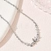 Brass Pave Clear Cubic Zirconia Link Bracelets KK-CBA6980-22P-2