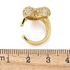 Brass Micro Pave Clear Cubic Zirconia Cuff Earrings EJEW-F359-13G-3