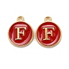 Golden Plated Alloy Enamel Charms ENAM-S118-03F-1