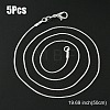 Brass Round Snake Chain Necklace with Lobster Claw Clasps MAK-YW0001-15C-1