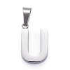 Non-Tarnish 304 Stainless Steel Letter Pendants STAS-H127-U-P-1