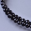 Natural Black Spinel Beaded Necklaces NJEW-K114-A-A20-2