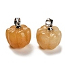 Natural Yellow Aventurine Pumpkin Charms G-K338-27P-04-1