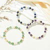 3Pcs 3 Styles Natural Mixed Gemstone & Non-magnetic Synthetic Hematite & Shell Pearl Beaded Bracelets for Women BJEW-JB13895-1