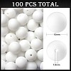 100Pcs Silicone Beads Round Rubber Bead 15MM Loose Spacer Beads for DIY Supplies Jewelry Keychain Making JX454A-2