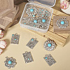 16Pcs 8 Styles Synthetic Turquoise Pendants FIND-TA0002-16-6