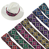 12.25M 7 Colors Ethnic Style Polyester Ribbons OCOR-FG0001-23-1