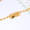 Vintage Rhombus Pattern Brass Link Bracelets KE7878-4