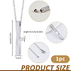 304 Stainless Steel Twisted Rectangle Pendant Urn Ashes Necklaces NJEW-WH0036-029P-2