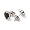 3 Pairs 3 Colors 304 Stainless Steel Heart Stud Earrings for Women EJEW-K279-07P-01-4