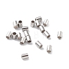 Anti-Tarnish Rhodium Plated 925 Sterling Silver Spacer Tube Beads STER-Z006-01C-P-2