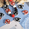 CHGCRAFT 16Pcs 2 Colors Horse & Horseshoe Food Grade Eco-Friendly Silicone Beads SIL-CA0002-92-4