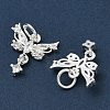 Brass Micro Pave Clear Cubic Zirconia Pendants CU-CBAB0CF-22S-2