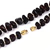 Natural Amber Nuggets Graduated Beaded Necklaces NJEW-T019-05-5