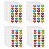 Heart Plastic Stickers DIY-TADJ0002-006A-1