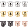 12Pcs 4 Colors Brass Micro Pave Cubic Zirconia Puppy Beads ZIRC-BC0001-14-1