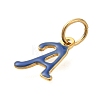 26Pcs Ion Plating(IP) 304 Stainless Steel Enamel Alphabet Charms STAS-F308-02G-3