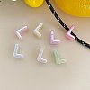 UV Plating Acrylic Alphabet Beads OACR-N163-42L-1