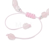 Natural & Synthetic Gemstone Beads Braided Bead Bracelets BJEW-JB13275-6