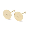 Brass Studs Earrings Finding KK-K383-05A-G-1