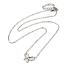 Non-Tarnish 304 Stainless Steel Cable Chain Bowknot Pendant Necklaces NJEW-Z041-03P-04-2