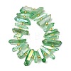 Electroplated Natural Quartz Crystal Beads Strands G-F800-F16-2