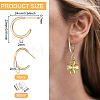 12Pcs Brass Ring Stud Earring Findings KK-BC0011-04-2